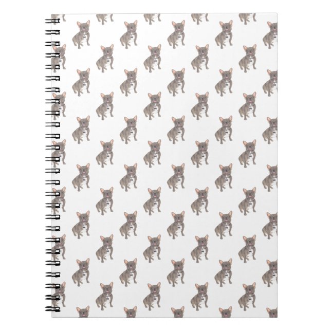 Bulldog (Blue Gray Silver Chocolate Lilac) Notizblock (Vorderseite)