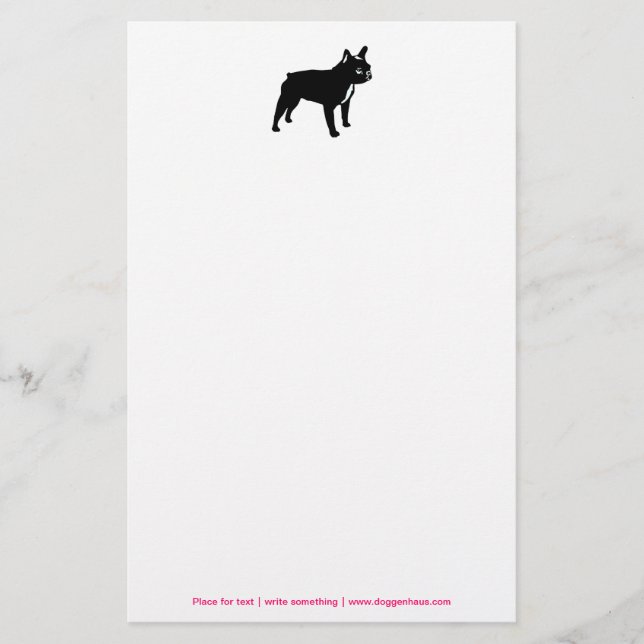 Bulldog Briefpapier (Vorderseite)