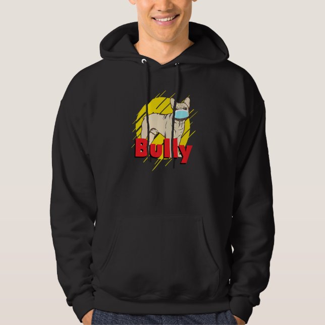Bulldog Bully Frenchie Dog Face Maske Hoodie (Vorderseite)