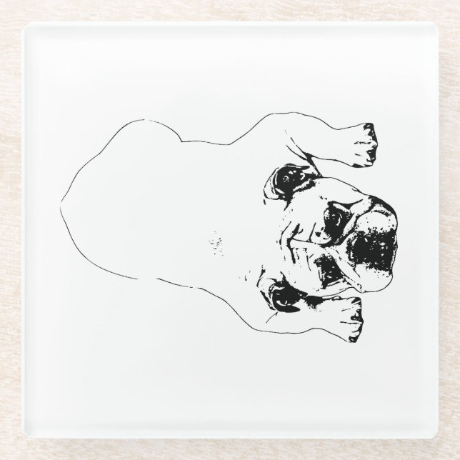 Bulldog Cheer Table Coaster Glasuntersetzer (Vorderseite)