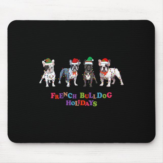 Bulldog Christmas2 Mousepad (Vorne)