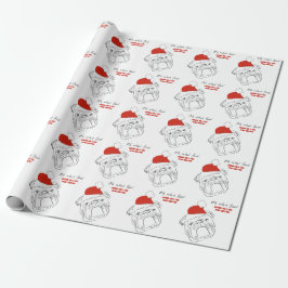 Bulldog Christmas Geschenkpapier