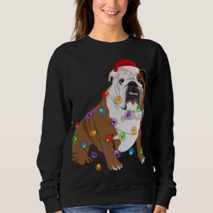 Bulldog Christmas Lights Xmas Hund Lover Sweatshirt