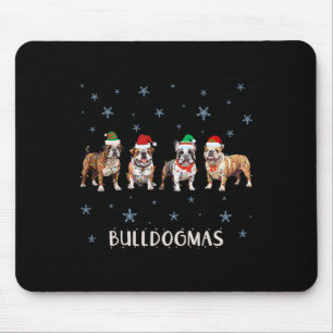 Bulldog Christmas Mousepad