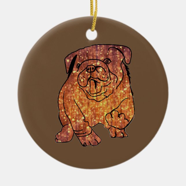 Bulldog Circle Ornament (Vorne)