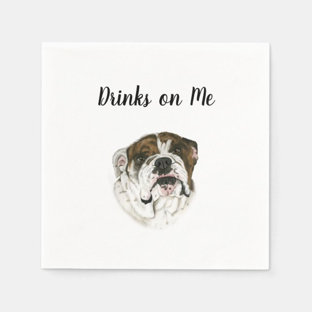 BullDog Cocktail Napkins Serviette (Vorderseite)