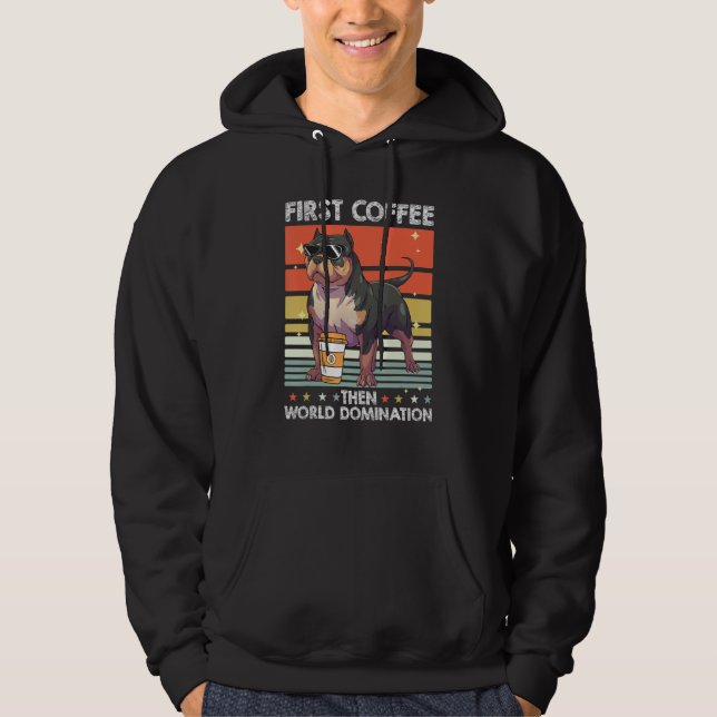 Bulldog Coffee Breed Dog   Pet American Bully Hoodie (Vorderseite)