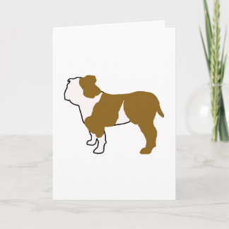 Bulldog Color Silhouette Karte