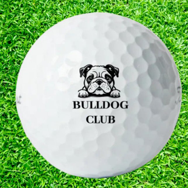 Bulldog Custom Club Thema Golfball (Bulldog Custom Club Theme Tee off with a touch of personality and playfulness )