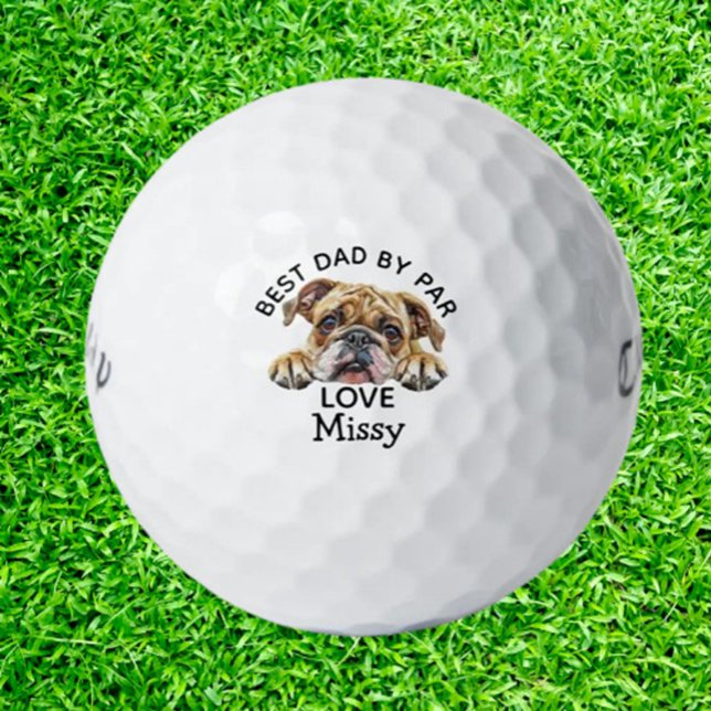 Bulldog Customize Gift Vater Golfball (Discover awesome golf gift ideas that will make every birthday special! From dog golf balls)