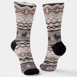 Bulldog - Dekoratives Muster in Pastelltönen Socken