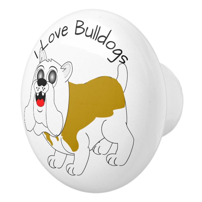 Bulldog Design Keramikknauf (Rechts)