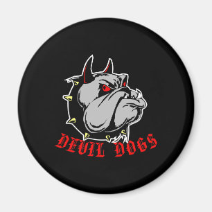 Bulldog Devil Hunde Black Magnet
