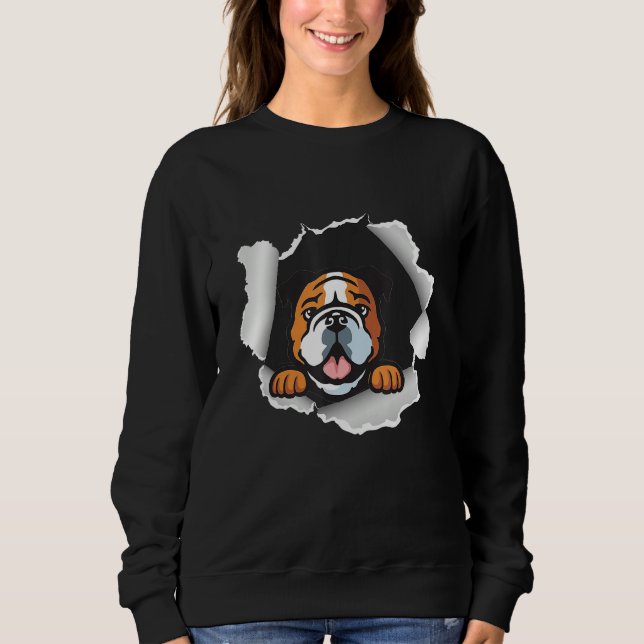 Bulldog Dog    For Father s Day Sweatshirt (Vorderseite)