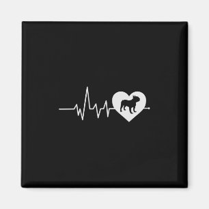 Bulldog Dog Lovers Men Women Gift Frenchie Heartbe Magnet