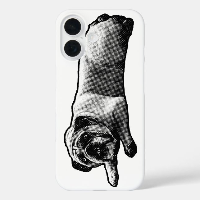 Bulldog Dot Guard iPhone 16 Hülle (Rückseite)