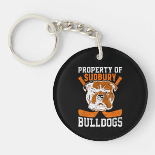 Bulldog Eigentum der Sudbury Bulldogs Pet-Hund Schlüsselanhänger