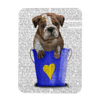 Bulldog-Eimer aus Liebe blau
