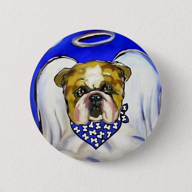 Bulldog Engel Button (Vorderseite)