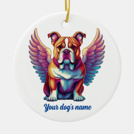 Bulldog-Engel-Dog-Gedenkstätte Keramik Ornament