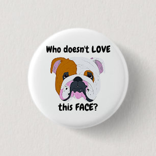 Bulldog Face Button