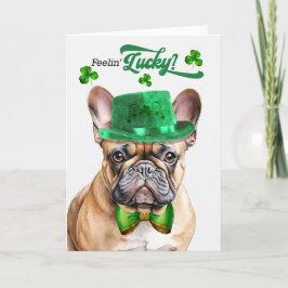 Bulldog Feelin' Lucky St Patrick's Day Feiertagskarte