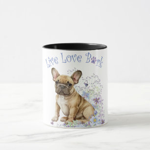 Bulldog Floral Tasse