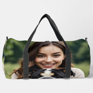 Bulldog-Foto hinzufügen Personalisieren Anpassen Duffle Bag
