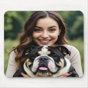 Bulldog-Foto hinzufügen Personalisieren Anpassen Mousepad