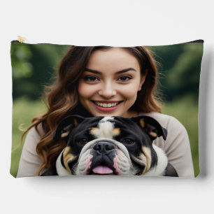 Bulldog-Foto hinzufügen Personalisieren Anpassen Zubehörtasche