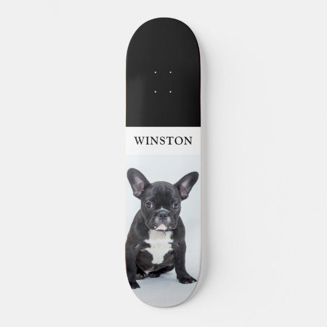 Bulldog-Foto Skateboard (Vorderseite)