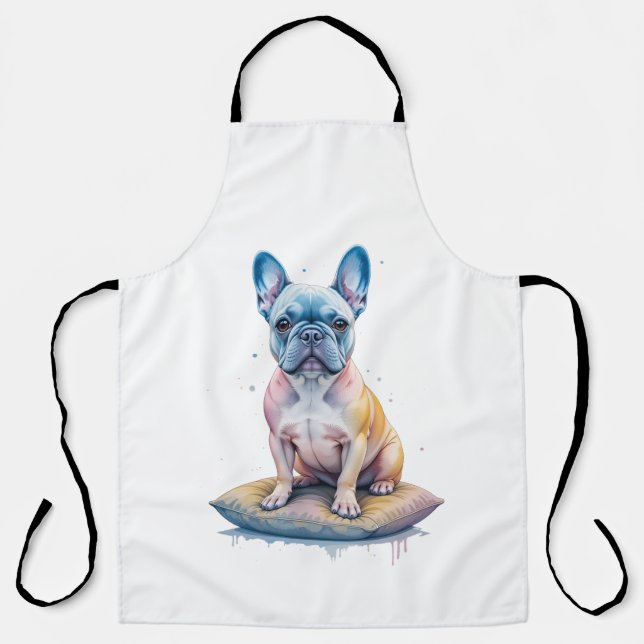 Bulldog Francés Colorido y Artístico  Schürze (Vorderseite)