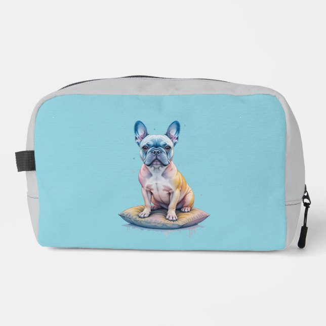 Bulldog Francés Colorido y Artístico  Waschbeutel (Vorderseite)