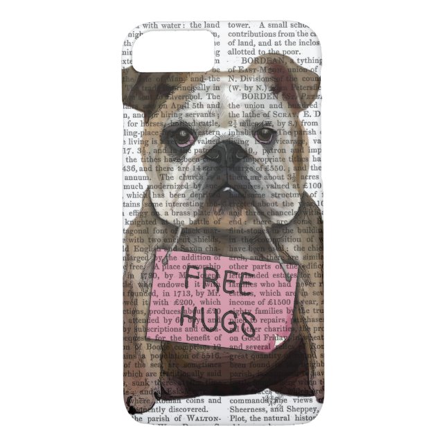 Bulldog-freie Hugs Case-Mate iPhone Hülle (Rückseite)