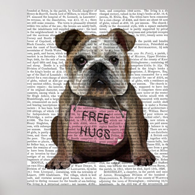Bulldog-freie Hugs Poster (Vorne)