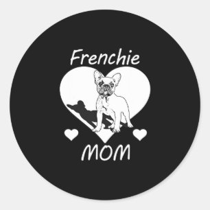 Bulldog Frenchie 1 Runder Aufkleber
