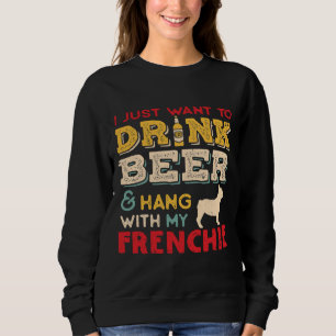 Bulldog Frenchie Dog Vater Beer Lover Sweatshirt