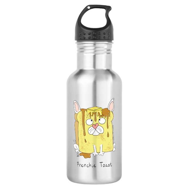 Bulldog Frenchie Niedlich Dog Edelstahlflasche (Vorderseite)