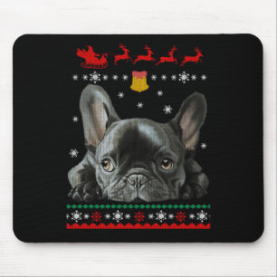 Bulldog Frohe Weihnachten mit Franchie Mousepad