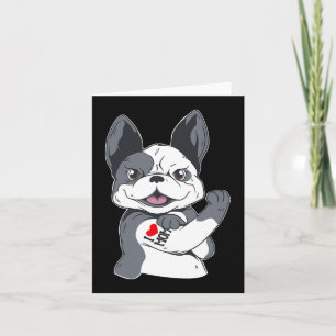 Bulldog Funny I Liebe Mama Tattoo Karte