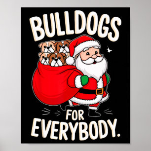 Bulldog für alle Funny Weihnachten 1 Poster