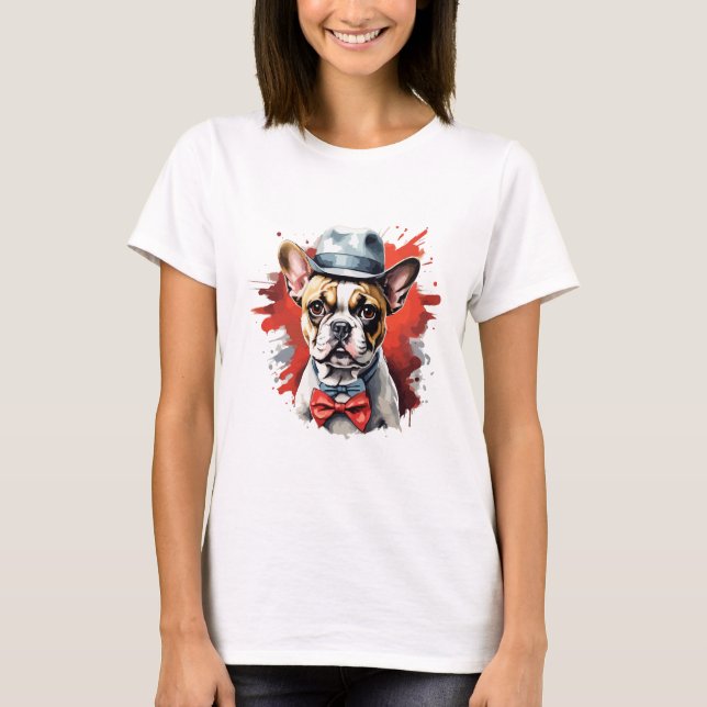 Bulldog für Hunde Niedlich T-Shirt (Vorderseite)