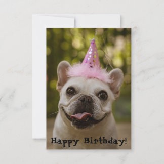 Bulldog-Geburtstagskarte RSVP Karte
