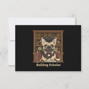Bulldog Gelehrter   Süßer französischer Bulldoggen Dankeskarte