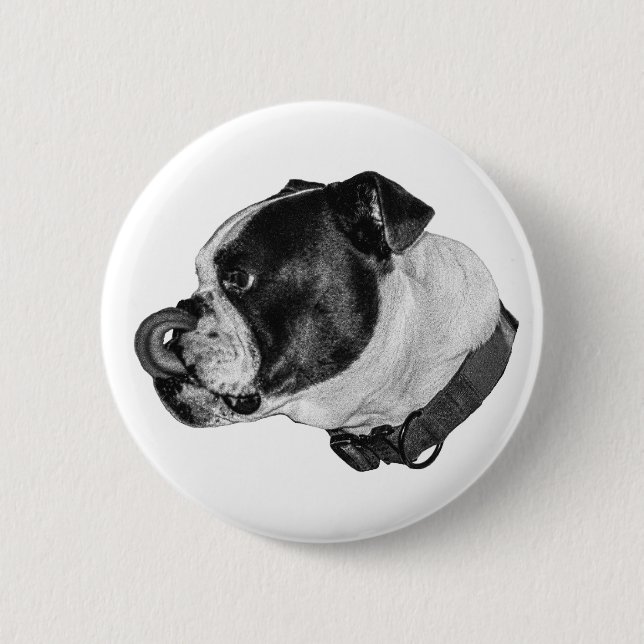 Bulldog Gentle Pin Button (Vorderseite)