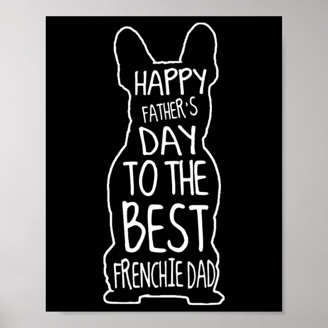 Bulldog-Geschenk für den Frenchy of Lover Happy Va Poster (Vorne)