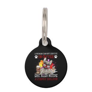 Bulldog-Geschenk Kaffee Sie braucht auch Französ Haustiermarke