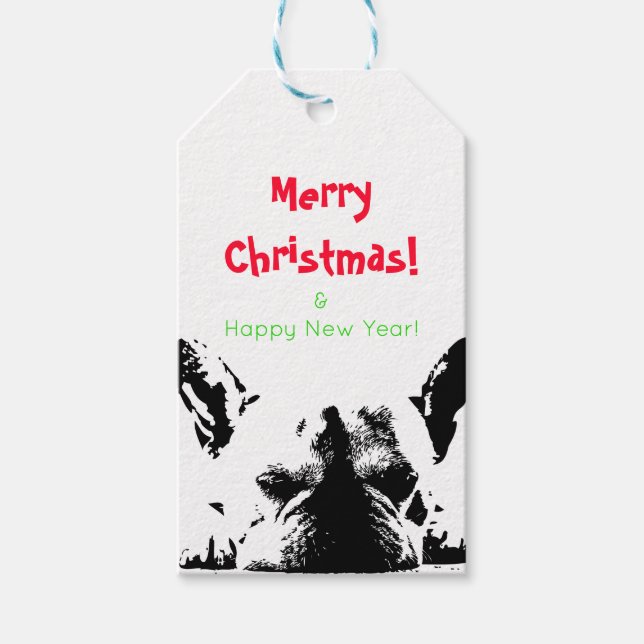 Bulldog Geschenkanhänger (Vorderseite)