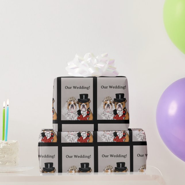 Bulldog Geschenkpapier (Partygeschenke)