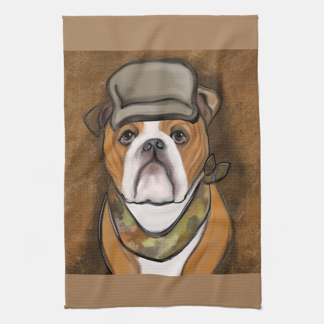 Bulldog Geschirrtuch (Vertikal)